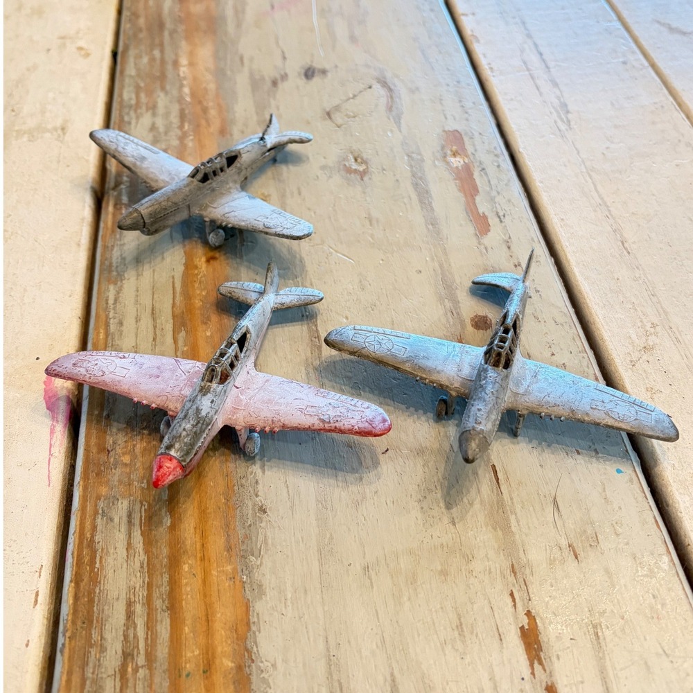 Vintage Renwal No. 107 Military Airplane Lot USA Plastic Toy Aircraft 1940s-1950